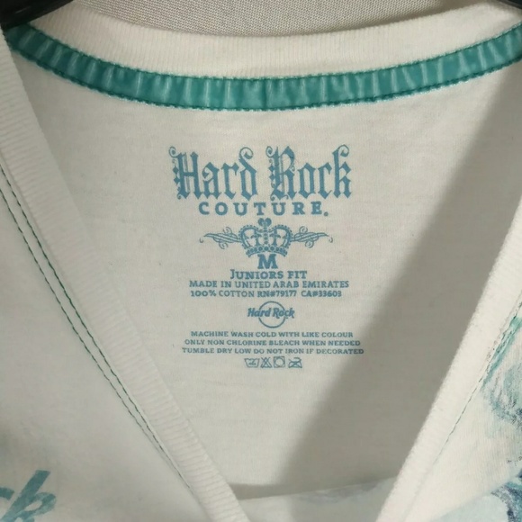 Hard Rock Cafe Couture Juniors Sz Med Short Sleeve - Picture 3 of 7